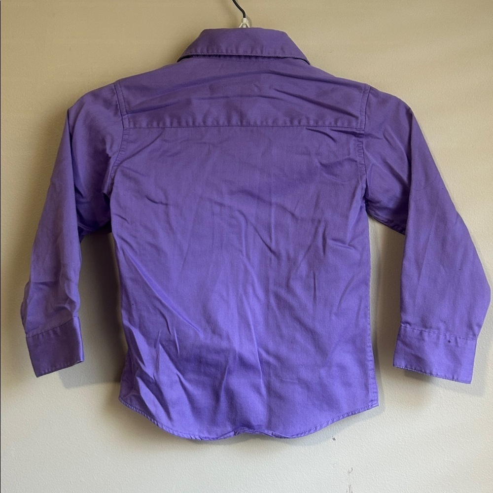 Calvin Klein Sateen lavender colored button down shirt size 6 youth - Picture 5 of 5